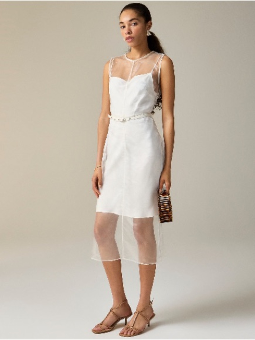 J.Crew Collection layered shift dress in liquid organza CI457